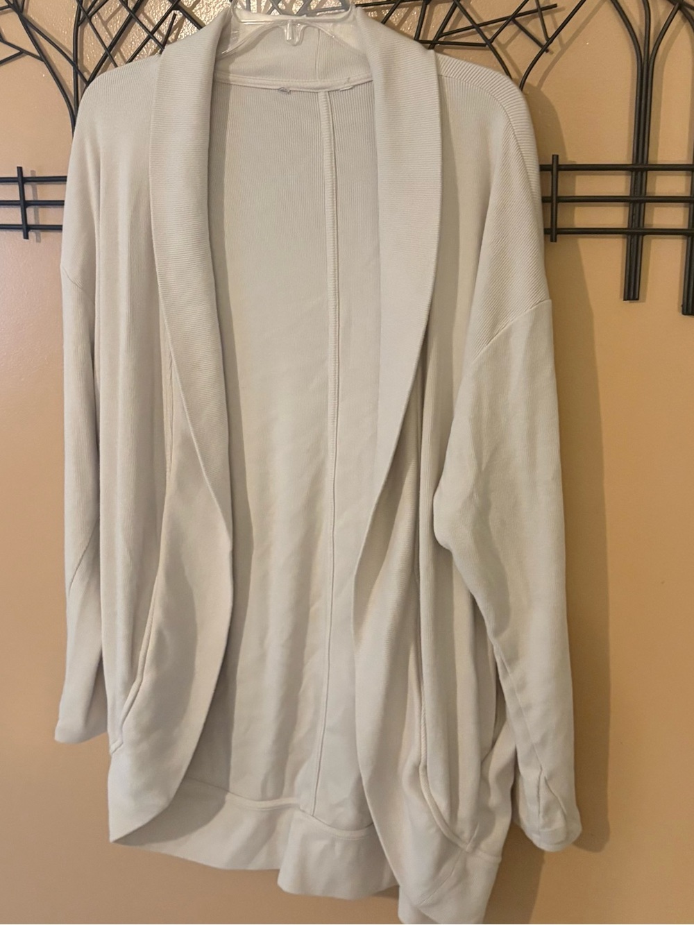 Athleta Coaster ribbed Open cocoon Cardigan size LG